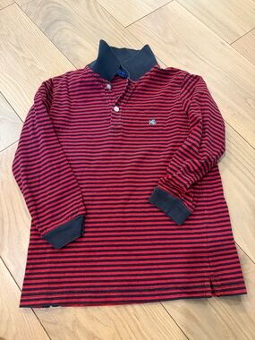 J. Bailey polo- Red & Navy Stripes size 6